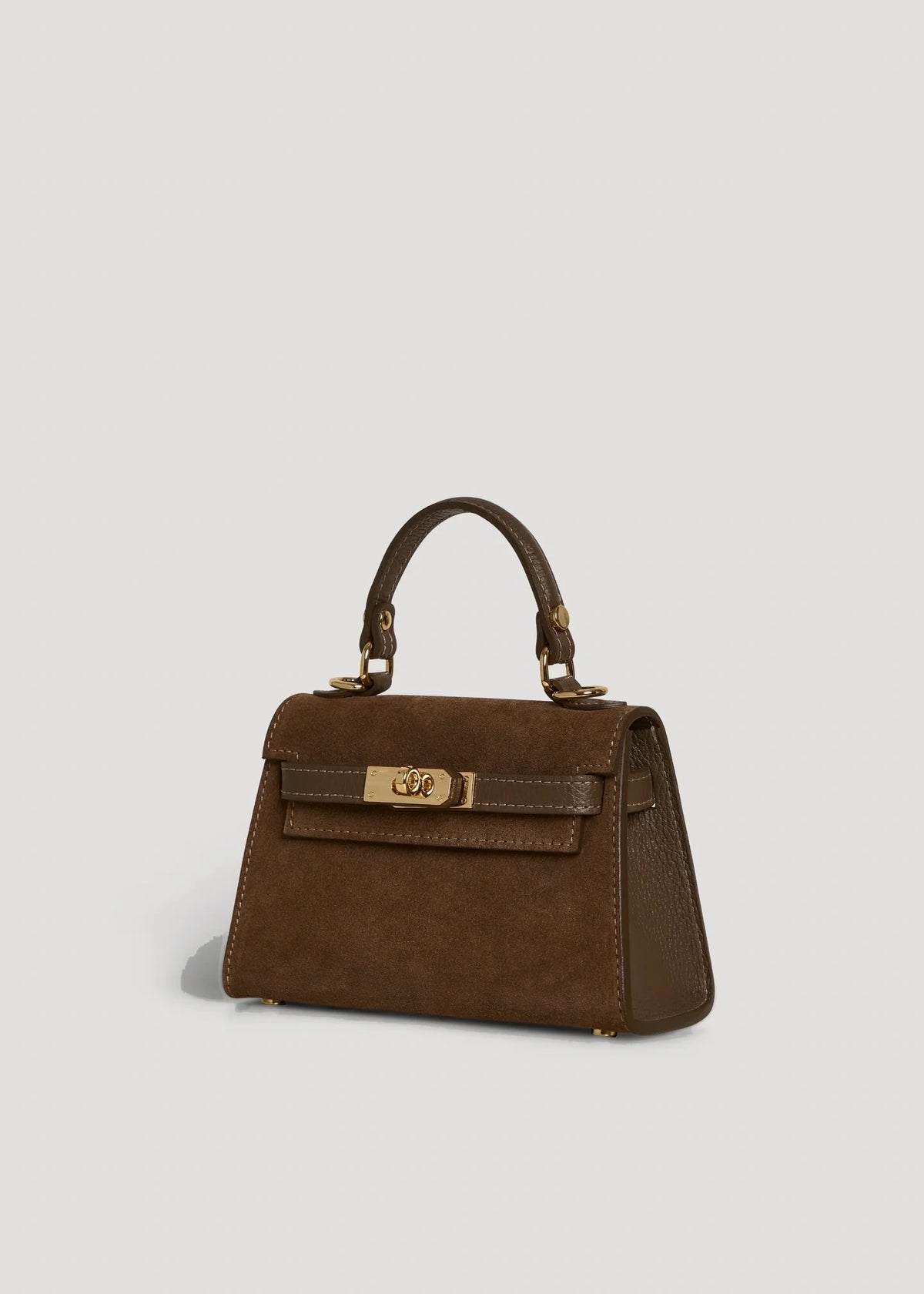 モレル　Supremo piccoloⅡ 38th Anniversary Geantă LINA Mini Velur Ciocolatiu Și Taupe | Mihailiuc – MIHAILIUC