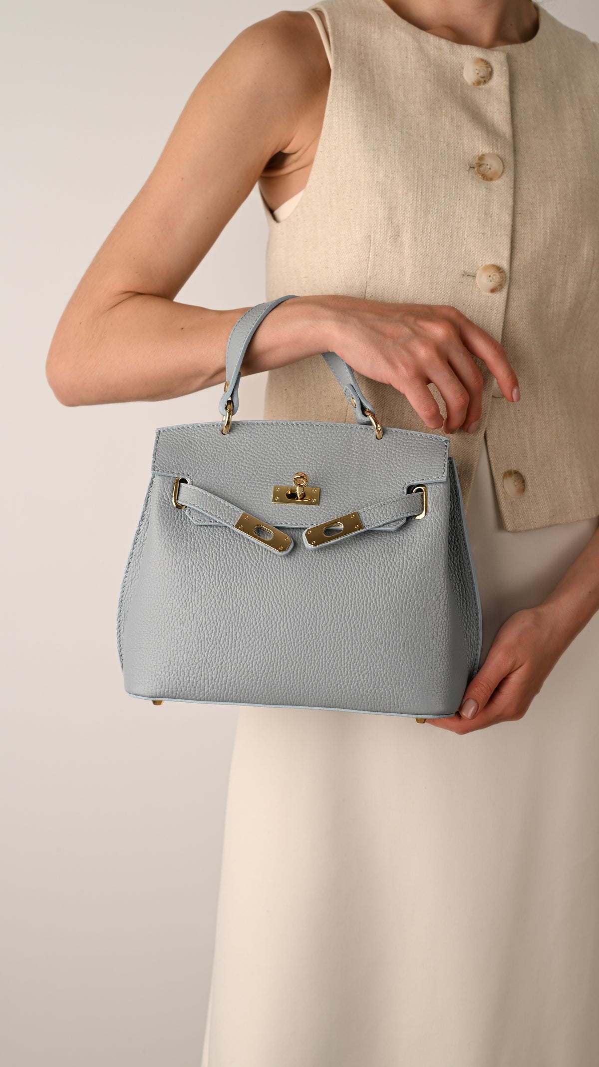 Geantă MIA baby blue - interior și compartimente