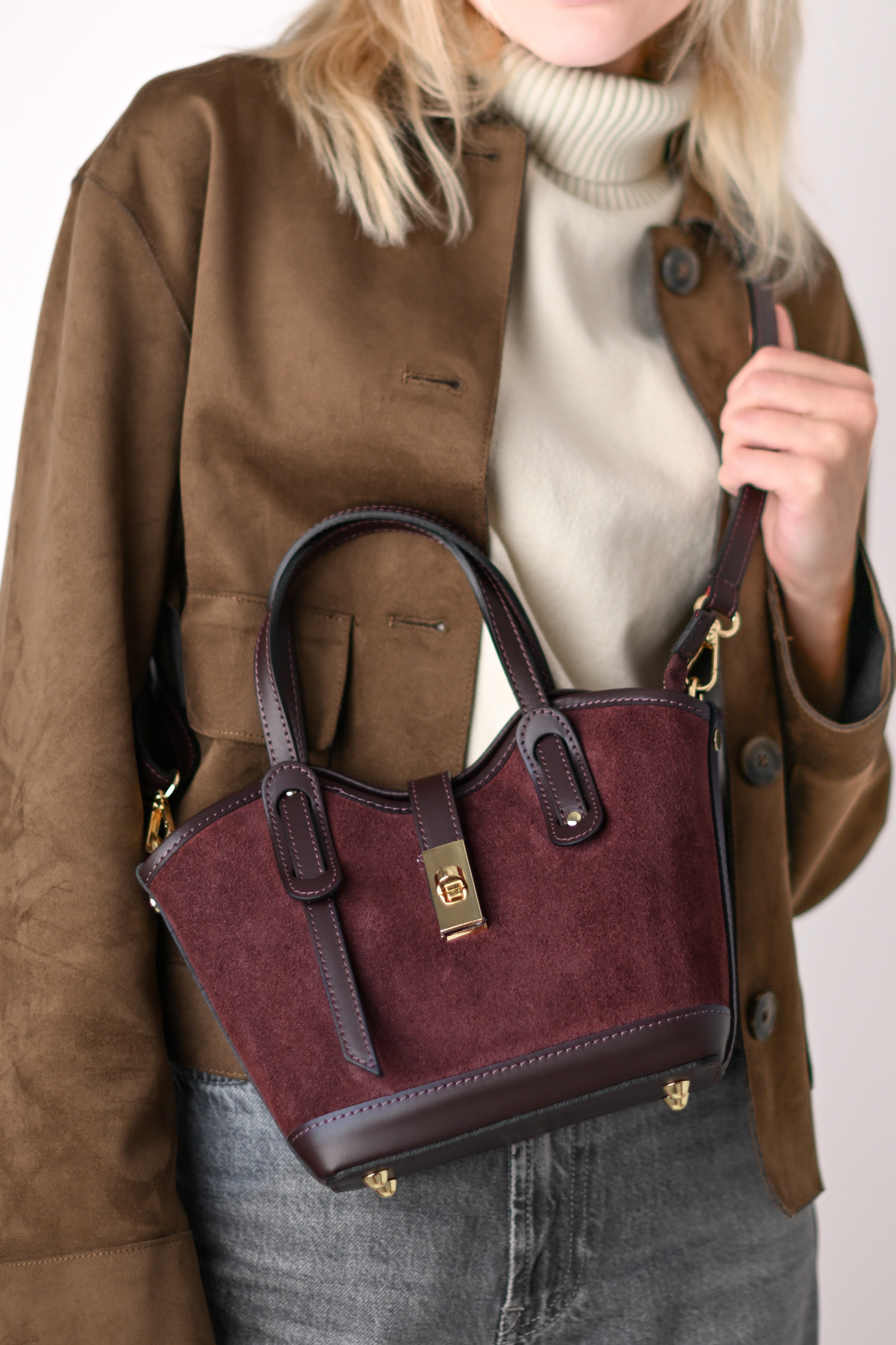 VANESSA MINI BURGUNDY ÎNCHIS